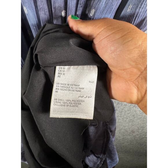 INC International Concepts Dress‎ Women M Blue Sleeveless Tiered Chiffon Ruffle - Picture 6 of 8